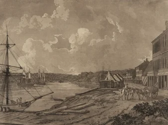View of the Suburbs of the City of Washington (Georgetown Waterfront)